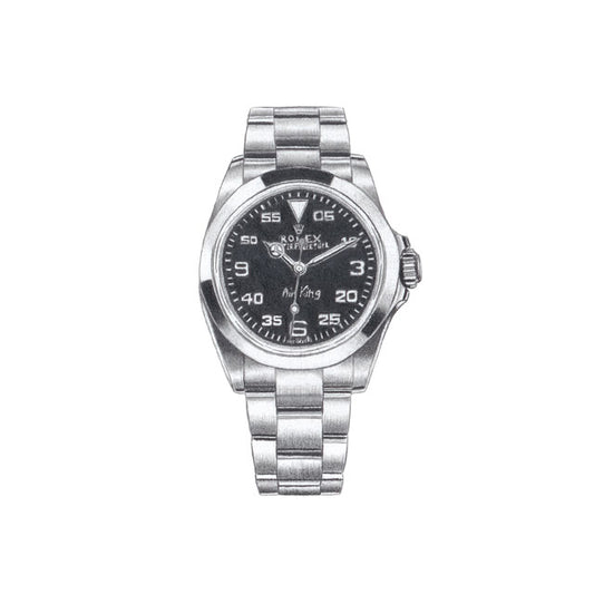 the graphiteline simple Rolex Air King